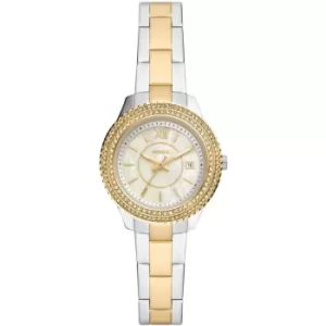 Image of Fossil Stella Three-Hand Date Two-Tone Stainless Steel Watch