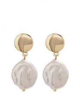 Image of Mood Gold Plated Fresh Water Pearl Drop Earrings