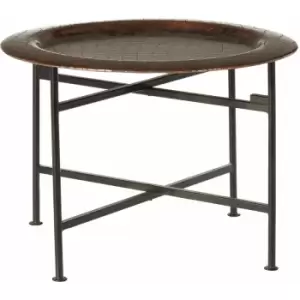 Image of Premier Housewares Hege Small Copper and Black Side Table