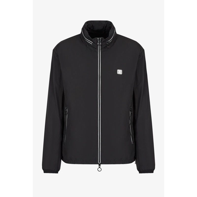 Image of Armani Exchange Patch Logo Jacket Mens - Black 2XL