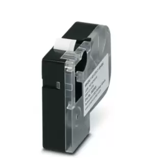 Image of Phoenix Contact 0803938 Label Printer Tape, Black On White, 8 M