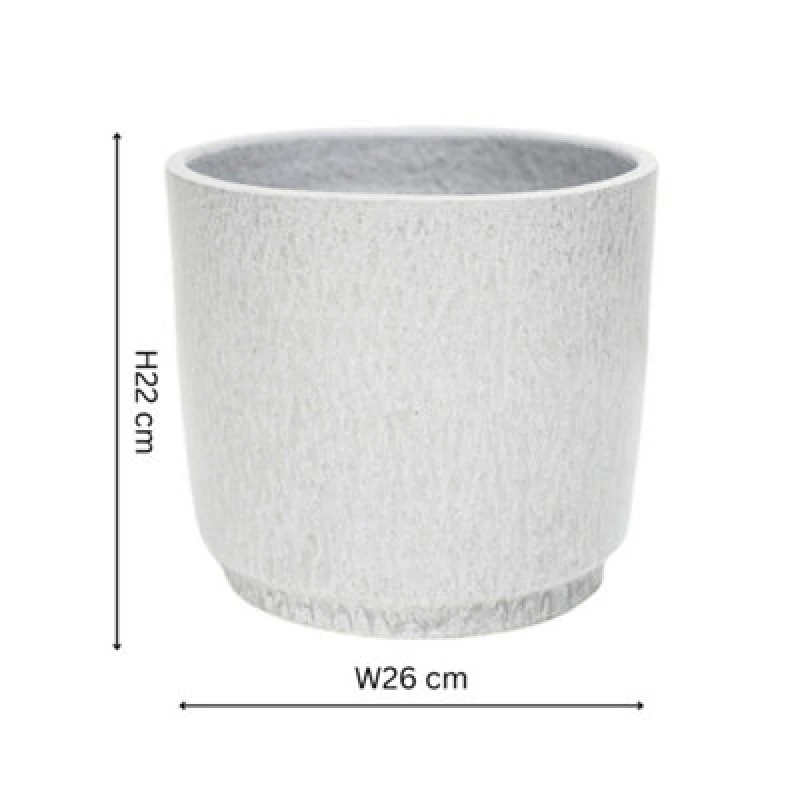 Image of Ivyline Wesley Marble White Planter H22Cm D26Cm