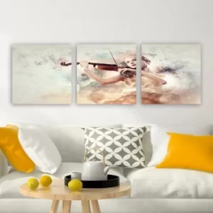 Image of P139307 Multicolor Decorative Canvas Painting (3 Pieces)