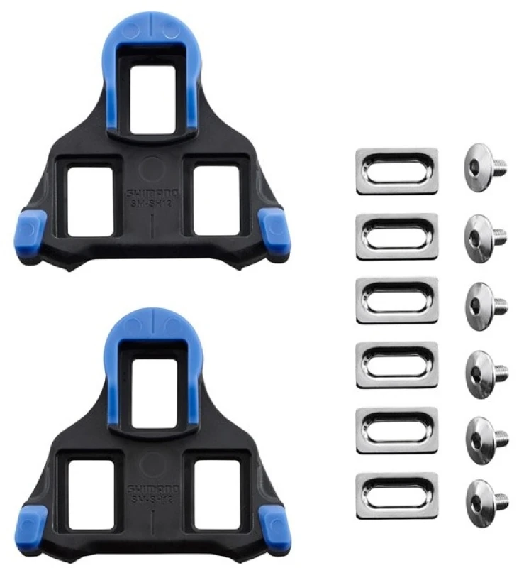 Image of Shimano SM-SH12 SPD SL-Cleats Front Pivot Floating Blue ONE SIZE Blue - Cycles UK