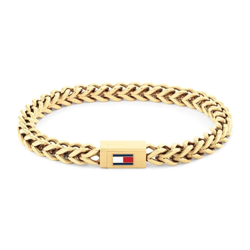 Image of Tommy Hilfiger 2790648 Gold Tone Stainless Steel Chain Bracelet - A9652