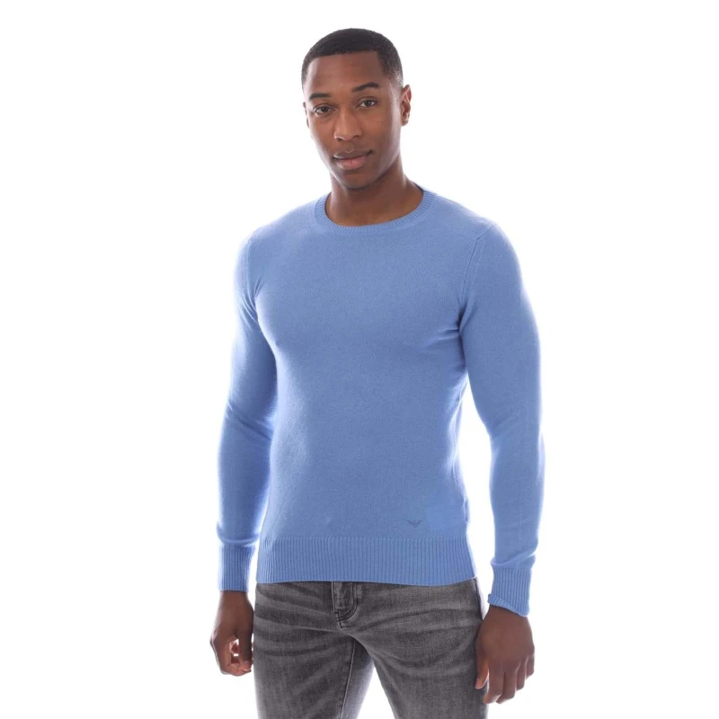 Image of Emporio Armani Pure Cashmere Jumper Blue male XS