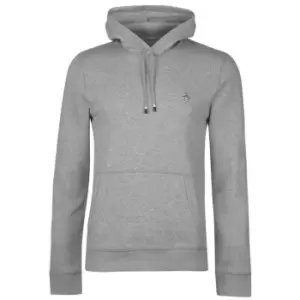 Image of Original Penguin Fleece Popover Hoodie - Grey