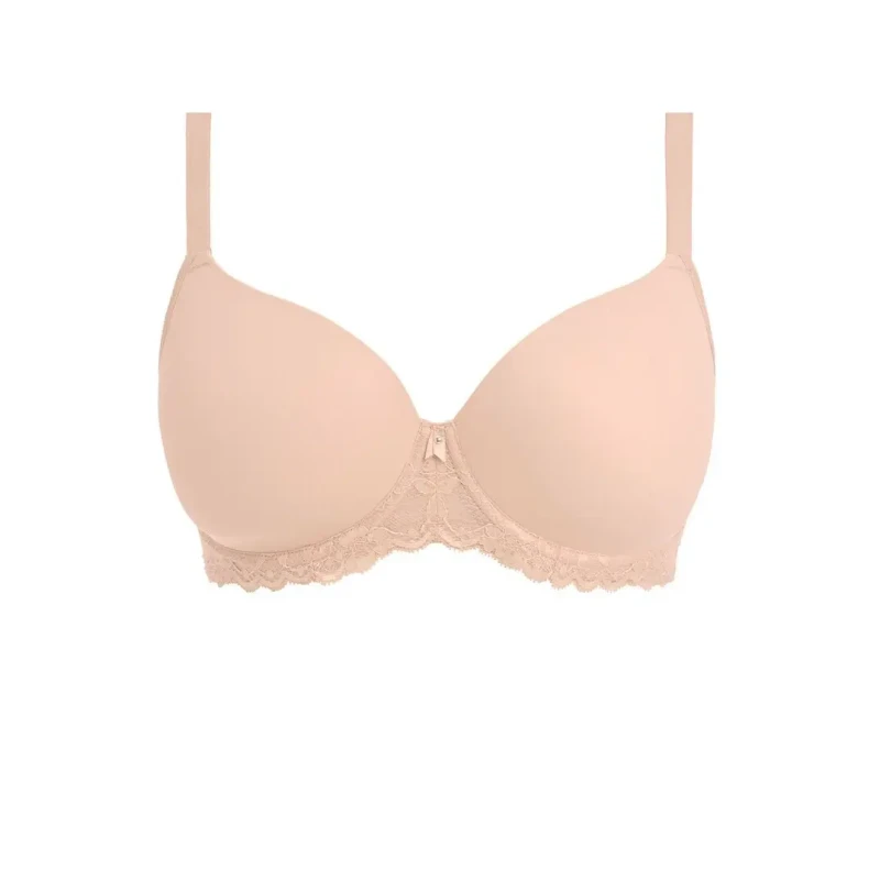 Image of Freya Underwired t-shirt balconnet molded bra For Her Freya Offbeat Beige Female 90I
