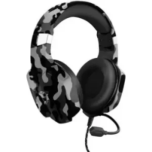 Image of Trust GXT 323K CARUS Gaming Over-ear headset Corded (1075100) Stereo Black/grey Volume control, Microphone mute