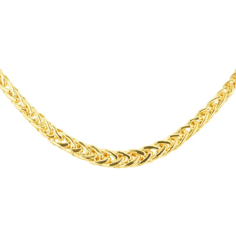 Image of Be You 9ct Gold Plaited Woven Link Necklace Yellow Gold female 17.75in