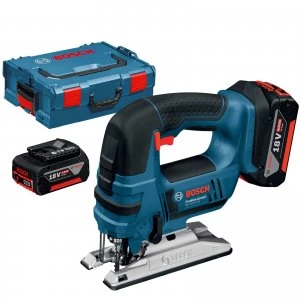Image of Bosch GST 18 V-LI B 18v Cordless Jigsaw 2 x 5ah Li-ion Charger Case