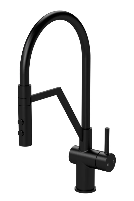 Image of Balterley Kitchen Mono Mixer Tap with 1 Lever Handle Matt Black 436mm Black unisex