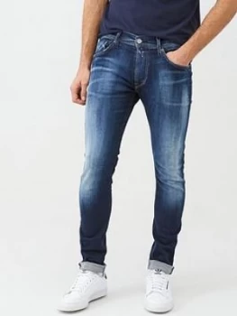 Image of Replay Hyperflex Bio Jondrill Skinny Fit Jeans - Navy