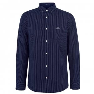 Image of Gant Gant Indigo Pinstripe T Shirt - Indigo 989