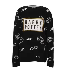 Image of Harry Potter Girls Icons Sweatshirt (5-6 Years) (Black)