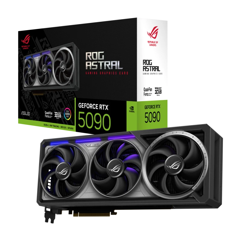 Image of ASUS ROG Astral NVIDIA GeForce RTX 5090 32GB GDDR7 Graphics Card - 90YV0LW1-M0NA00