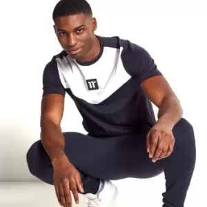 Image of 11 Degrees Cut and Sew Short Sleeve T-Shirt - Navy/Vapour Grey/White - L