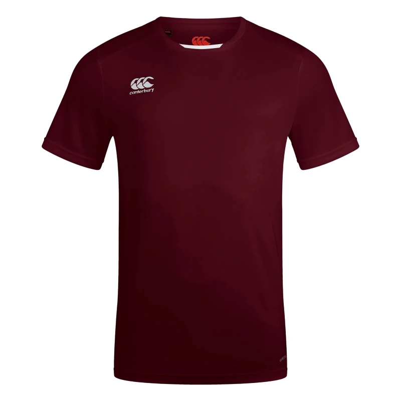 Image of Canterbury Canterbury Men Club Dry T-Shirt in Maroon Size: X-Small Maroon XS Male 5063806453598
