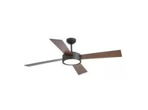 Image of Hydra LED Ceiling Fan 132cm Black 4 Blades 16W