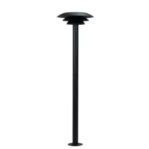 Image of Outdoor Bollard Path Lamp Black 25cm IP44