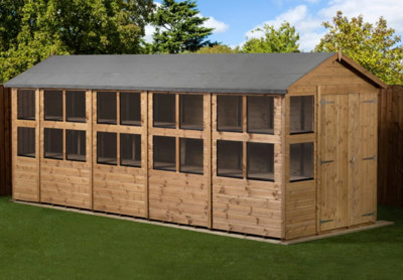 Image of Empire Sheds Empire Apex Potting Shed 6X18 Double Door