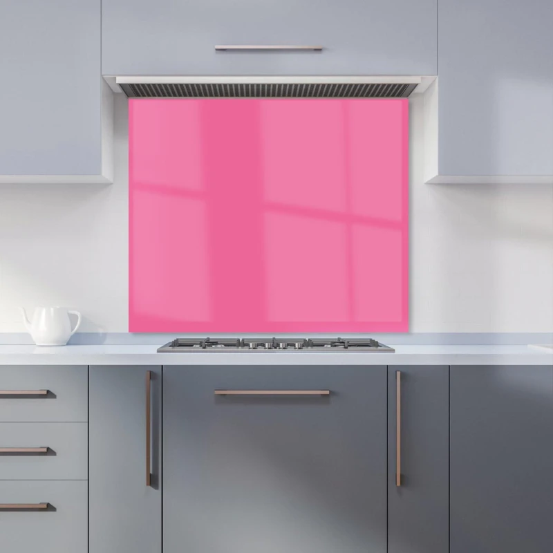 Image of Warren Reed - Designer Hot Pink Kitchen Splashback Size: 600mm x 600mm Pink Unisex 600mm x 600mm