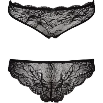 Image of Emporio Armani Lace Brazilian Briefs - Black