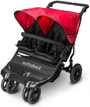 Image of Out n About Little Nipper Double Stroller, Red