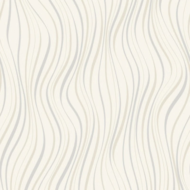 Image of Grandeco Line-Up Wave Stripe Blown Vinyl Textured Wallpaper, Neutral