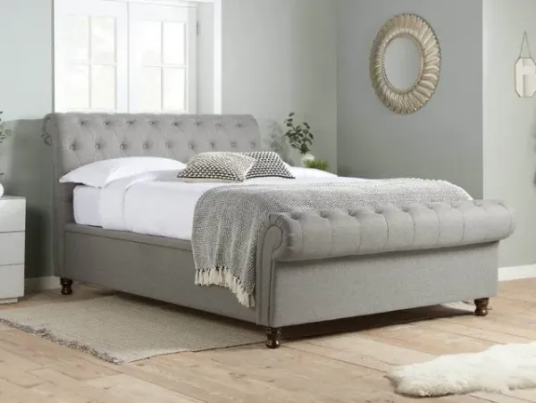 Image of Birlea Castello 5ft King Size Grey Fabric Bed Frame