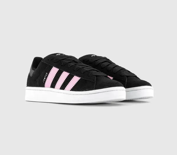 Image of Adidas Womens Campus 00s Trainers Black White True Pink, 6