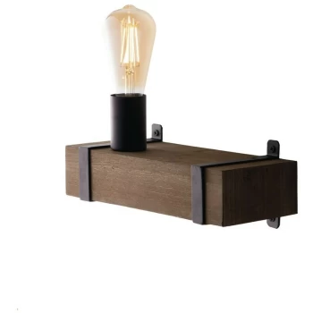 Image of Fan Europe Lighting - Fan Europe Texas - Wall Light, Dark Brown, Antique Wooden, E27