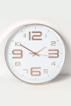 Image of White & Copper Wall Clock