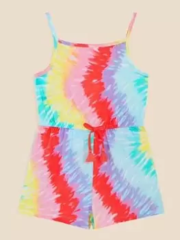 Image of Accessorize Girls Tie Dye Playsuit - Multi, Size 9-10 Years, Women