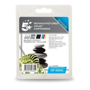 Image of 5 Star Office HP 920XL Black and Tri Colour Ink Cartridge Pack