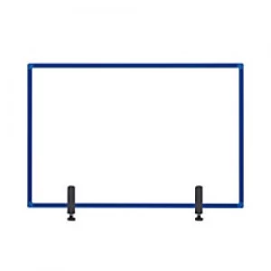 Image of Bi-Office Maya Protector Desktop Board with Clamps and Blue Frame Acrylic 1040 x 700 mm