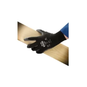 Image of 48-126 Edge PU Palm Black Glove Size 7