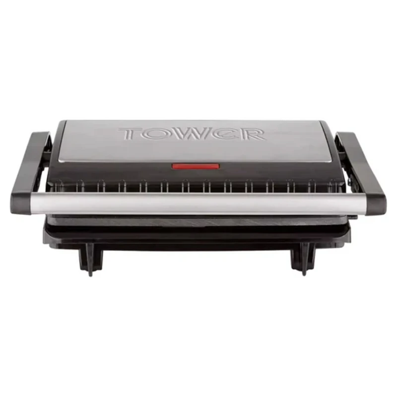 Image of Tower 750W Panini Grill Cerastone Stainless Steel T27038