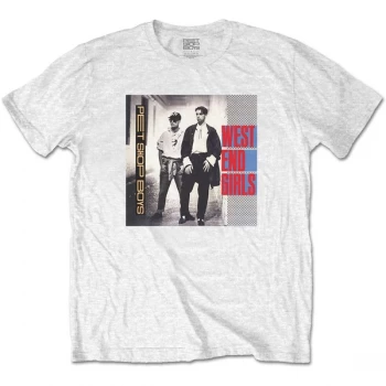 Image of Pet Shop Boys - West End Girls Unisex Medium T-Shirt - White