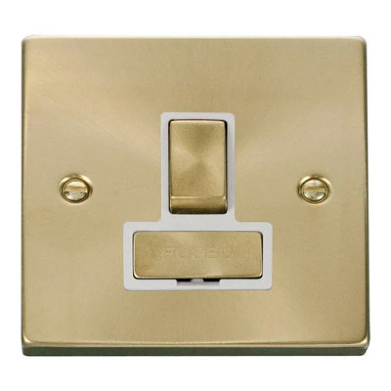 Image of SE Home Satin / Brushed Brass 13A Fused Ingot Connection Unit Switched Gold unisex