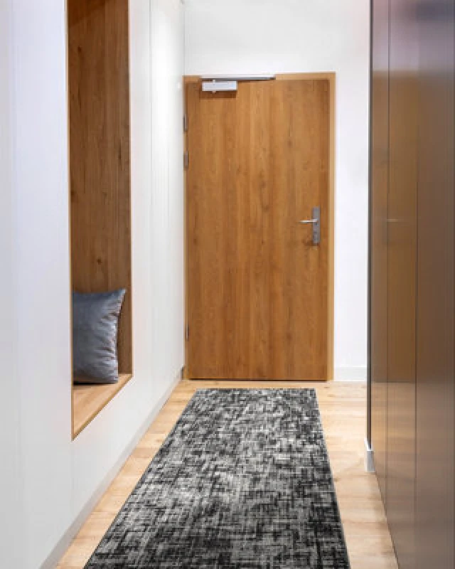 Image of RugsX Runner Silver Fasti Trellis Grey 70Cm 70X120 Cm