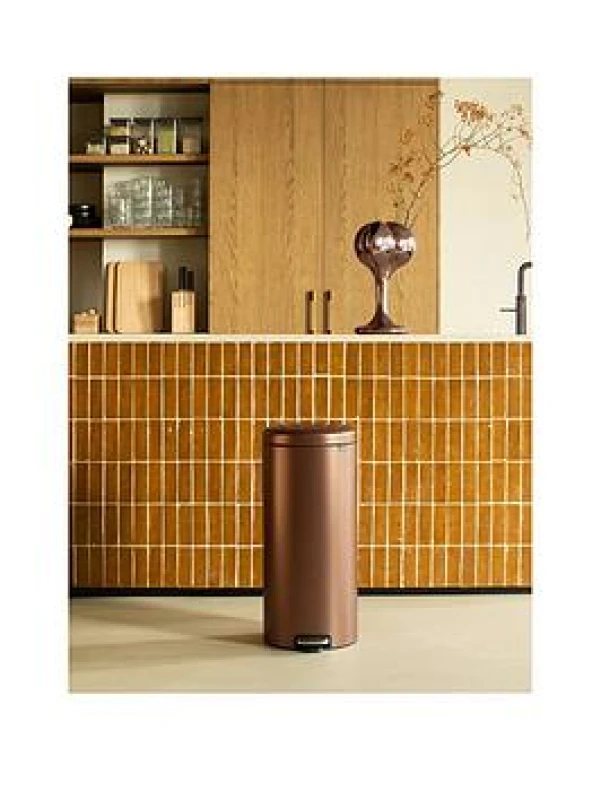 Image of Brabantia Newicon Pedal Bin, 30L - Warm Bronze, Brown 238789