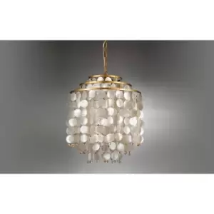 Image of Ruben Gold Pendant Ceiling Light, Mother Of Pearl