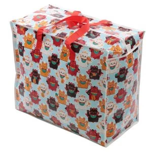 Image of Maneki Neko Lucky Cat Laundry Storage Bag