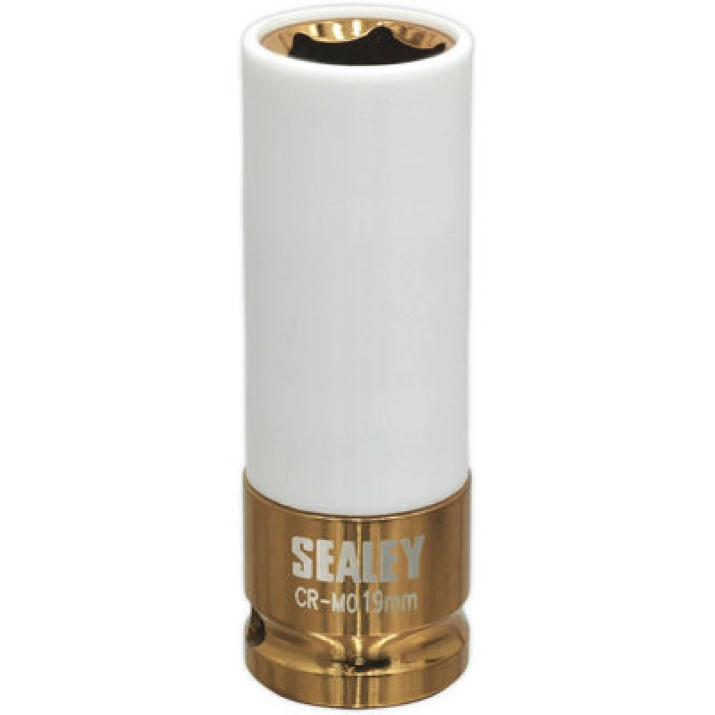 Image of Loops 19mm Alloy Wheel Impact Socket - 1/2" Square Drive - Rim Protect Sleeved Socket Multi