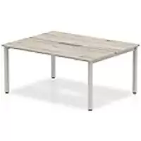Image of dynamic Computer Desk Evolve Plus B2P12GRYS Grey Oak 1200 mm x 1600 mm x 730 mm