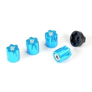Image of Fastrax Antidust Alumnium M4 Wheel Nut Covers (4Pc) - Blue