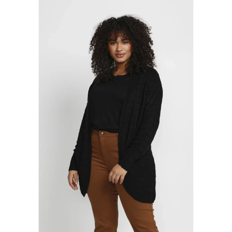 Image of KAFFE Curve Womens cardigan KAFFE Curve Emana Noir Female XL