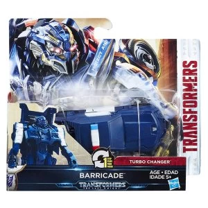 Image of Transformers The Last Knight 1 Step Turbo Changer Cyberfire Barricade