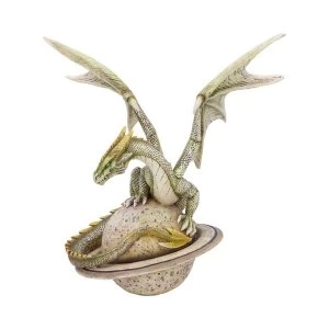 Image of Saturn Guardian Green Planet Dragon Figurine